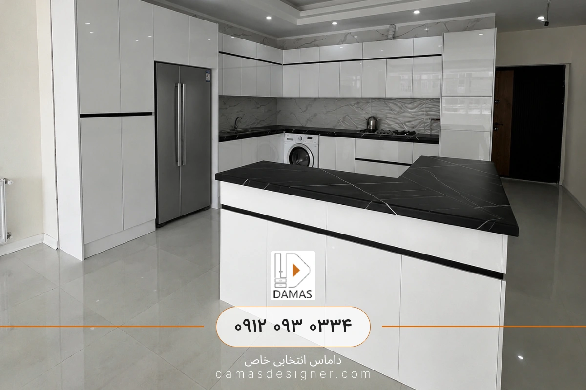 مدل کابینت آشپزخانه هایگلاس جدید